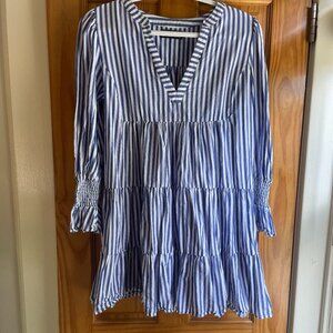 Pomander Place Blue Striped Dress- Size XL
